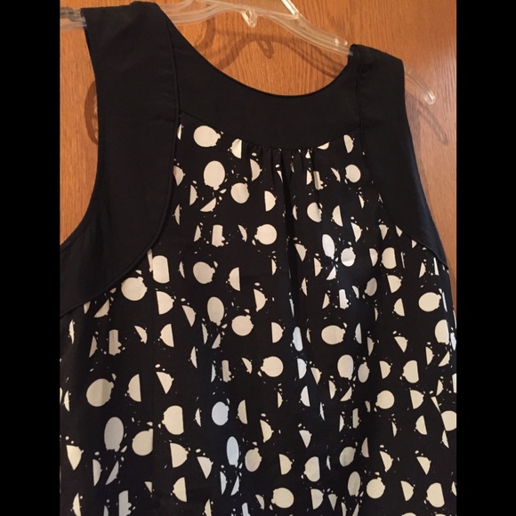 Mossimo polka dot dress shift dress black and white Medium dress sleeveless - Picture 6 of 11
